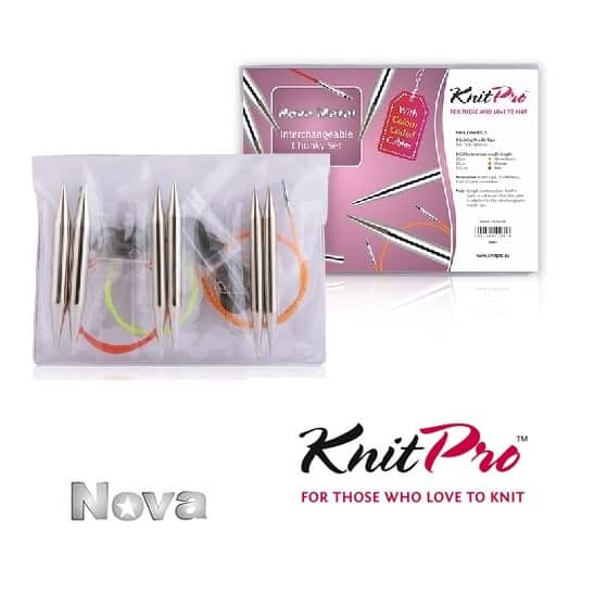 Chunky Set Ferri circolari intercambiabili KnitPro in metallo Nova Metal  - Il Gomitolo