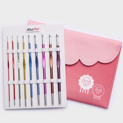 Knit Pro Zing Set di Uncinetti Colorati in Alluminio